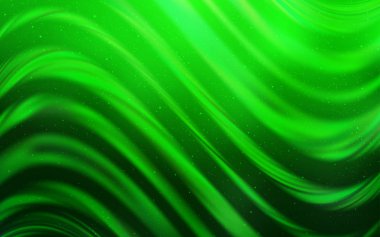 Gece gökyüzü desenle ışık yeşil vektör yıldız.