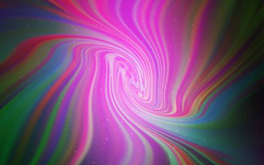 Açık Pembe, Astronomik yıldızlarla yeşil vektör arka planı.