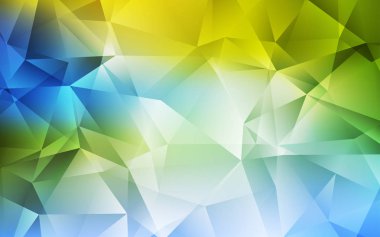 Açık Mavi, Yeşil vektör üçgen mozaik doku.