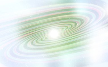 Işık yeşil vektör arka plan gökada yıldız ile.