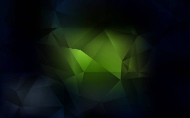 Koyu yeşil vektör üçgen mozaik doku.