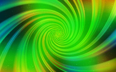 Açık yeşil, astronomik yıldızlar ile sarı vektör arka plan.