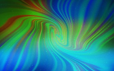 Açık mavi, gece gökyüzü yıldızlar ile yeşil vektör deseni.