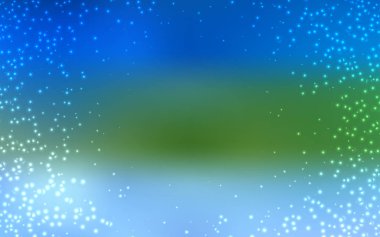 Açık mavi, Samanyolu yıldızlar ile yeşil vektör doku.