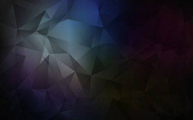 Koyu mavi vektör parlayan üçgen düzeni.