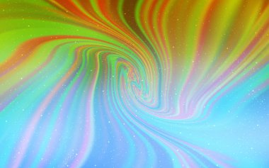 Açık Mavi, Kozmik yıldızlarla sarı vektör düzeni.