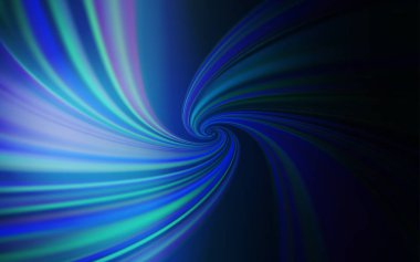 Bükülmüş çizgilerle koyu mavi vektör düzeni.