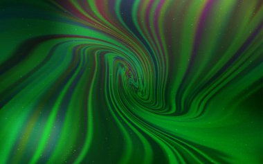 Astronomik yıldızlarla koyu yeşil vektör arka planı.