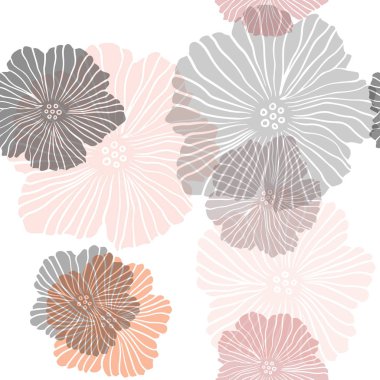 Çiçeklerle koyu kırmızı vektör dikişsiz zarif arka plan.