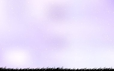 Gökada yıldız ile hafif mor vektör arka plan.