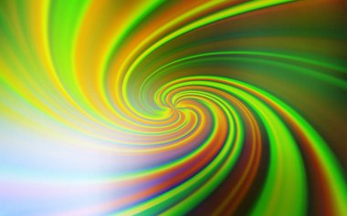 Açık Yeşil, eğri çizgileri olan sarı vektör arkaplanı.