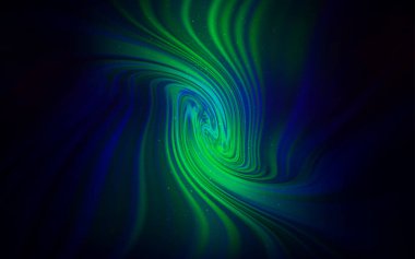 Koyu Mavi, Galaksi yıldızları ile yeşil vektör arka plan.