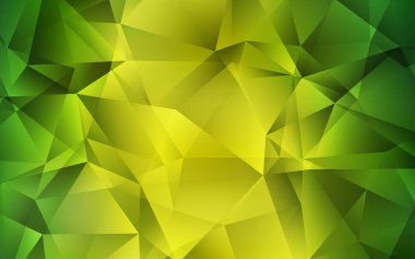 Açık Yeşil, Sarı vektör çokgen desen.