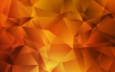 Koyu Turuncu Üçgen Mozaik Şablonu.