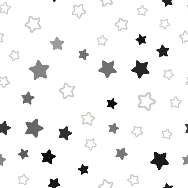 浅灰色矢量无缝布局与明亮的星星. — 图库矢量图片
