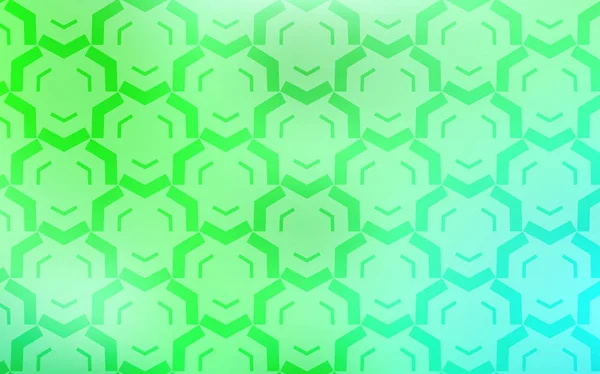 Hellgrüne Vektorschablone mit gebogenen Linien. — Stockvektor
