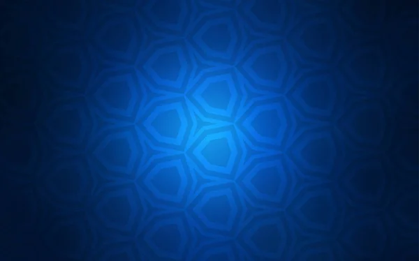 Fond vectoriel bleu foncé avec hexagones . — Image vectorielle