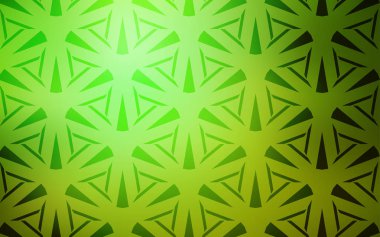  kristaller ile şablon, üçgenler.