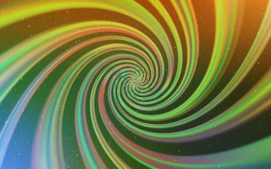 Açık Yeşil, Uzay yıldızları ile Sarı vektör şablonu.