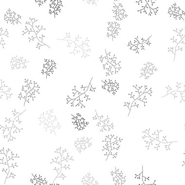 Dalları ile Açık Gri vektör dikişsiz zarif desen.