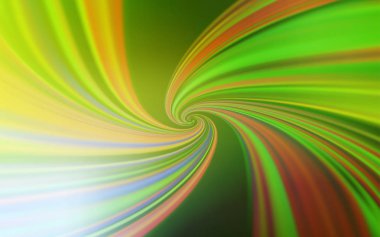 Açık Yeşil, kıvrımlı çizgileri olan sarı vektör deseni.