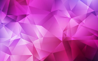 Koyu Mor, Pembe vektör poligonal şablon.