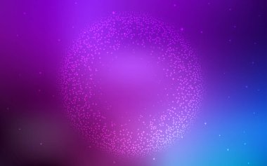 Açık Pembe, Astronomik yıldızlarla mavi vektör arka plan.