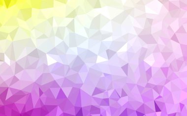 Açık Pembe, Sarı vektör parlayan üçgen zemin.