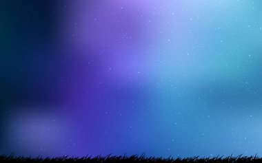 Koyu Pembe, Galaksi yıldızları ile mavi vektör arka plan.