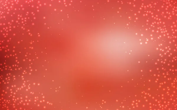Layout vetorial vermelho claro com estrelas cósmicas . — Vetor de Stock