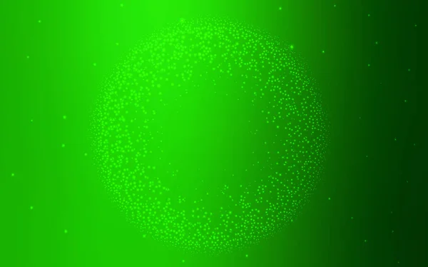 Textura vetorial verde claro com estrelas de forma leitosa . — Vetor de Stock