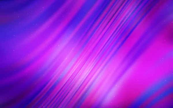Ljuslila, rosa vektor bakgrund med astronomiska stjärnor. — Stock vektor
