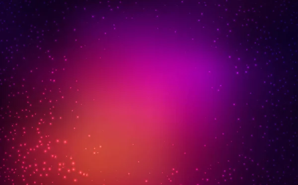 Donker roze, gele vector patroon met nachtelijke hemel sterren. — Stockvector