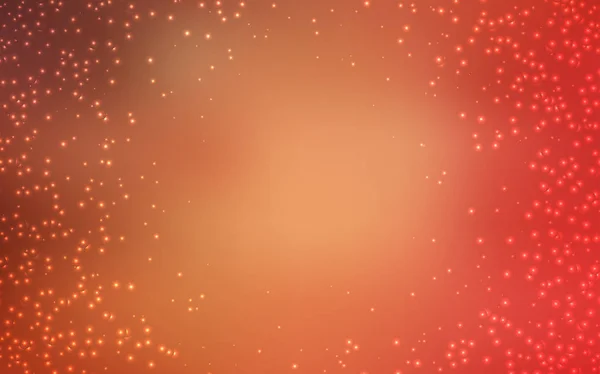 Licht oranje vector achtergrond met Galaxy sterren. — Stockvector