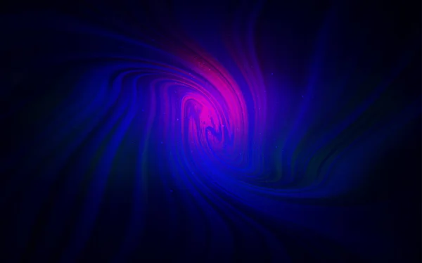 Dunkelrosa, blaue Vektorschablone mit Raumsternen. — Stockvektor