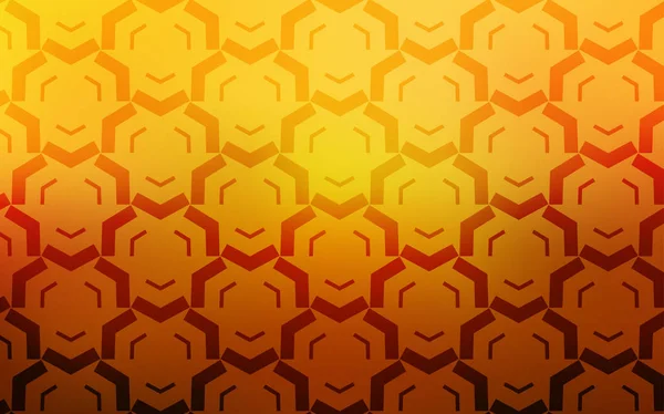 Fondo vectorial naranja claro con líneas curvas . — Vector de stock