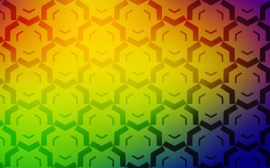 Kavisli çizgilerle açık çok renkli vektör düzeni.