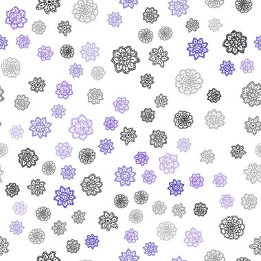 Buz kar taneleri ile Koyu Mavi vektör sorunsuz şablon.