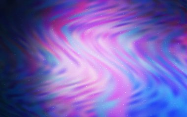 Açık Pembe, Gece gökyüzü yıldızları ile Mavi vektör deseni.