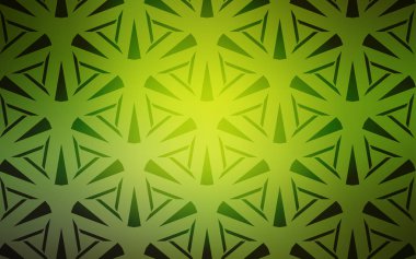 Açık Yeşil, Çizgiler, üçgenler ile Sarı vektör fon.