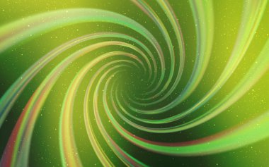 Açık yeşil, sarı vektör desen ile gece gökyüzü yıldız.