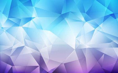 Hafif pembe, mavi vektör üçgen mozaik arka plan.