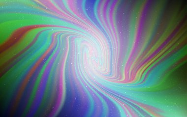 Açık mavi, gece gökyüzü yıldızlar ile yeşil vektör deseni.