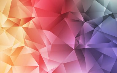 Açık Çok renkli vektör üçgen mozaik şablonu.