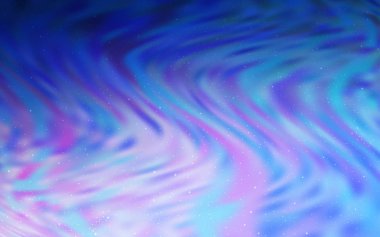 Açık Pembe, Astronomik yıldızlarla mavi vektör arka plan.