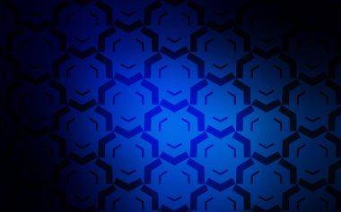 Eğri çizgileri olan koyu mavi vektör şablonu.