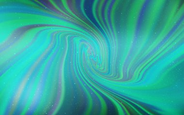 Işık yeşil vektör doku ile Samanyolu yıldız.