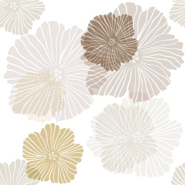 Koyu Yeşil, Sarı vektör çiçeklerle kesintisiz soyut arka plan.