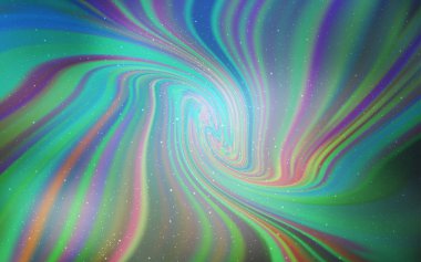 Açık Mavi, Uzay yıldızları ile sarı vektör şablonu.