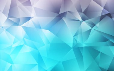 Açık Pembe, Mavi vektör çokgen arkaplan.